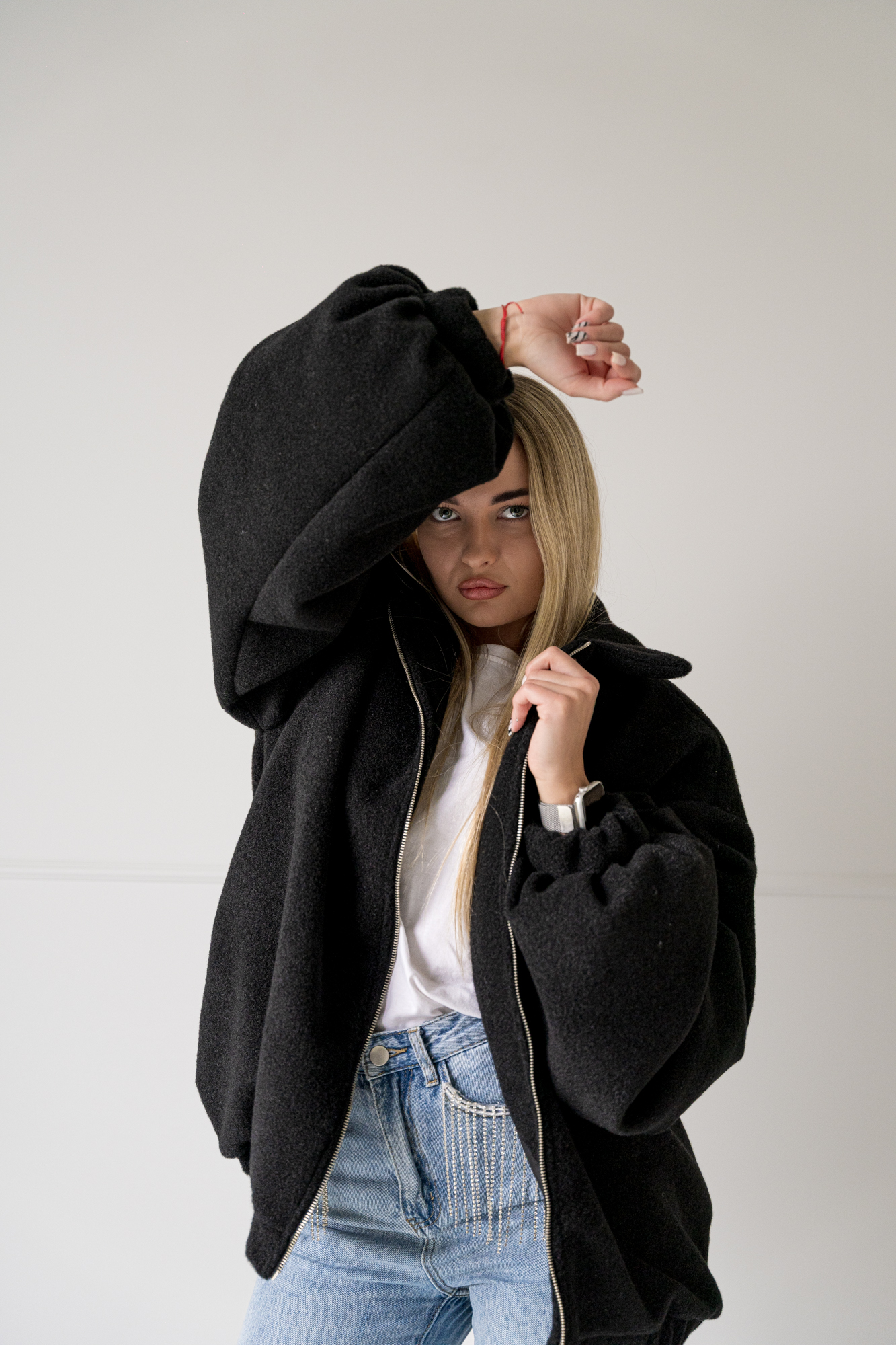 Oversize bomberis „ELABÉ Black Premium“