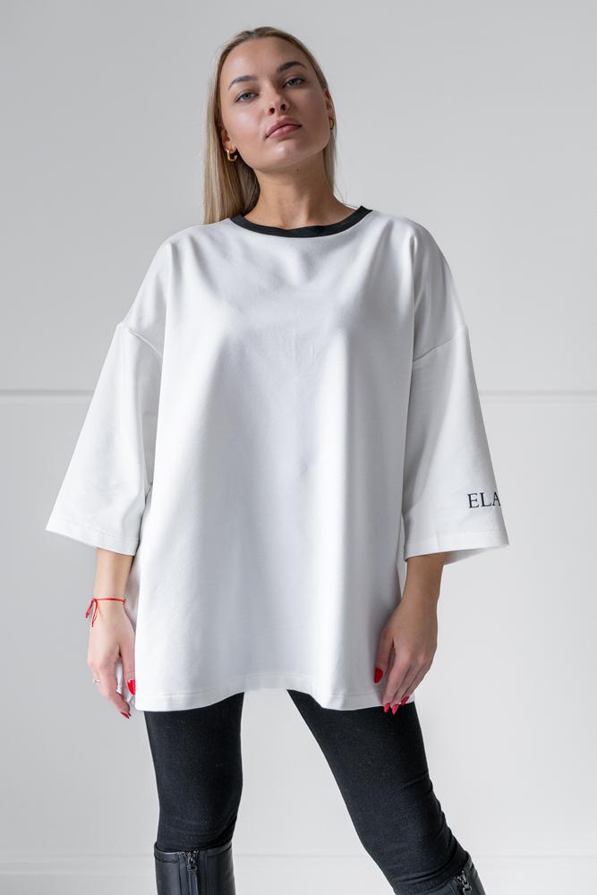 Oversized marškinėliai „ELABÉ“ | Limited Edition WHITE