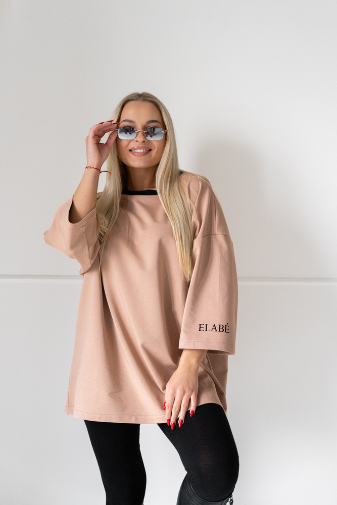 Oversized marškinėliai „ELABÉ“ | Limited Edition NUDE