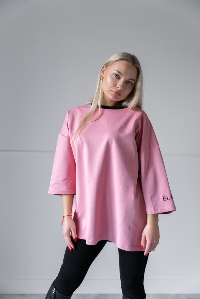 Oversized marškinėliai „ELABÉ“ | Limited Edition DUSTY PINK