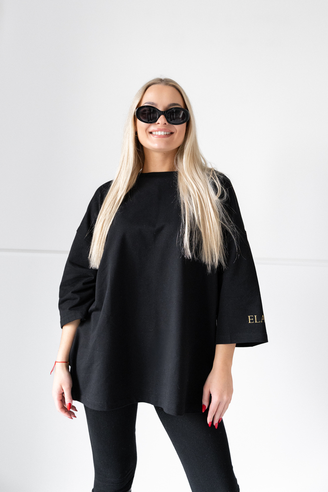 Oversized marškinėliai „ELABÉ“ | Limited Edition BLACK